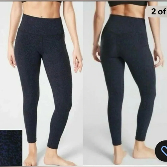 Athleta Pants - Athleta Women’s Salutation Gravel Pocket Athletic Leggings Black/Blue Size XS